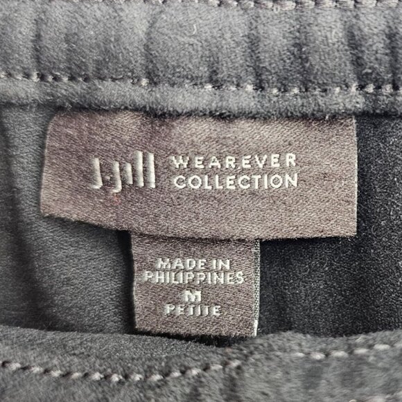 J. Jill Wearever Collection Women's M Faux Suede Black Pants with Pockets‎ - Picture 2 of 11
